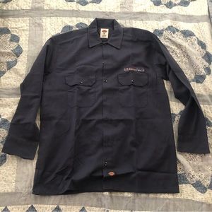 Dickies Light Blue Long-Sleeve Medium Button-Down Shirt